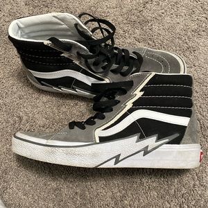 Vans gray white and black